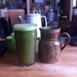 Jus de fruits et légumes verts bio 