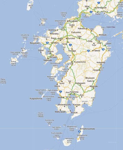 Carte de Kyūshū 